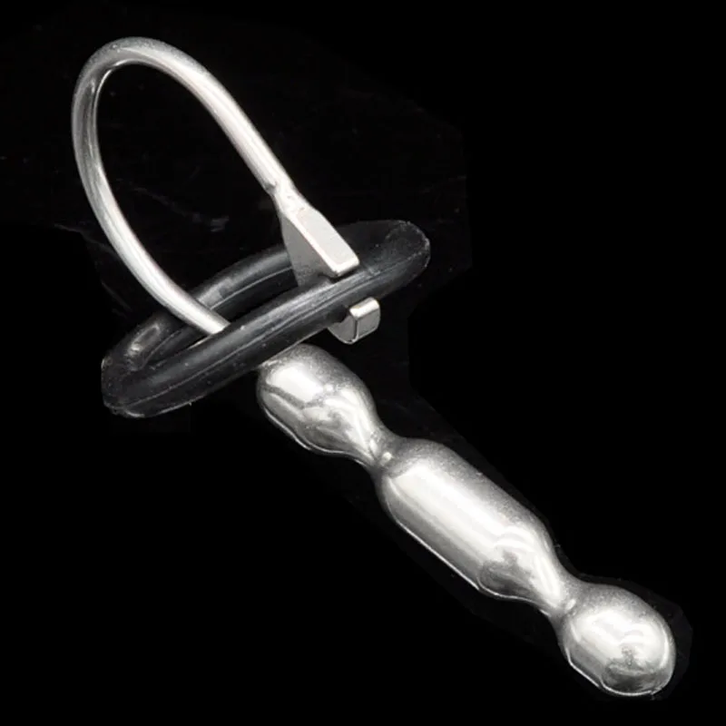 Urethral Dilators Sounding Rods Silicone Cock Ring Stainless Steel Penis Plug Urethal Stimulator Masturbators Sex Toys For Men