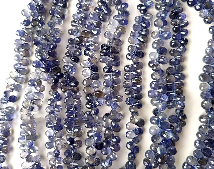 

AAA IOLITE BLUE loose beads DROP faceted 6-8mm nature for making jewelry necklace 20cm FPPJ wholesale