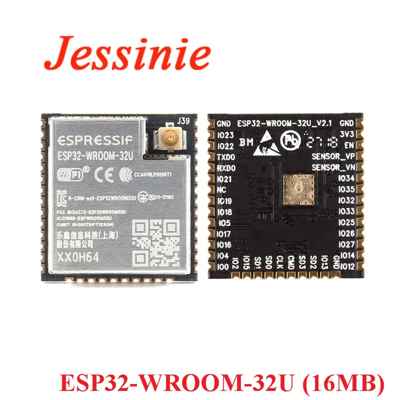 ESP32-WROOM-32U-N16 ESP32-WROOM-32U 16MB Flash ESP32 Dual-Core MUC-Modus WLAN Drahtloses BLE-Modul 128Mbit für Internet der Dinge