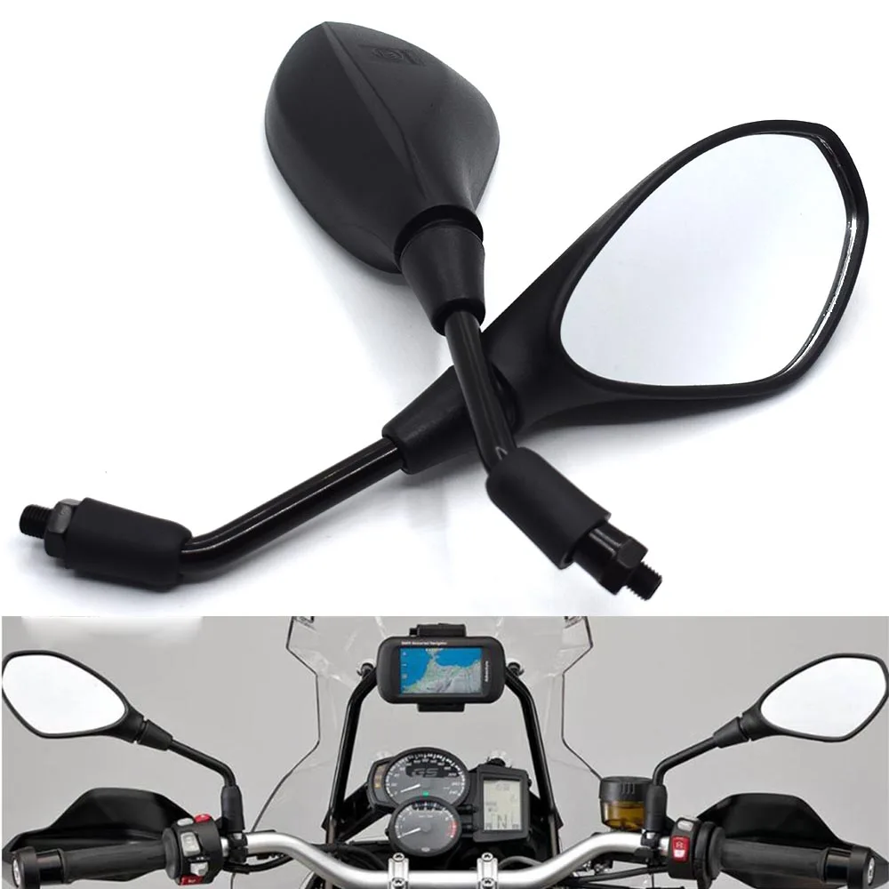 Universal 10mm Motorcycle Rearview Mirror Left&Right Rear View Mirrors For BMW R1200R R1200GS G310R Enduro R1150GS ABS Adventure