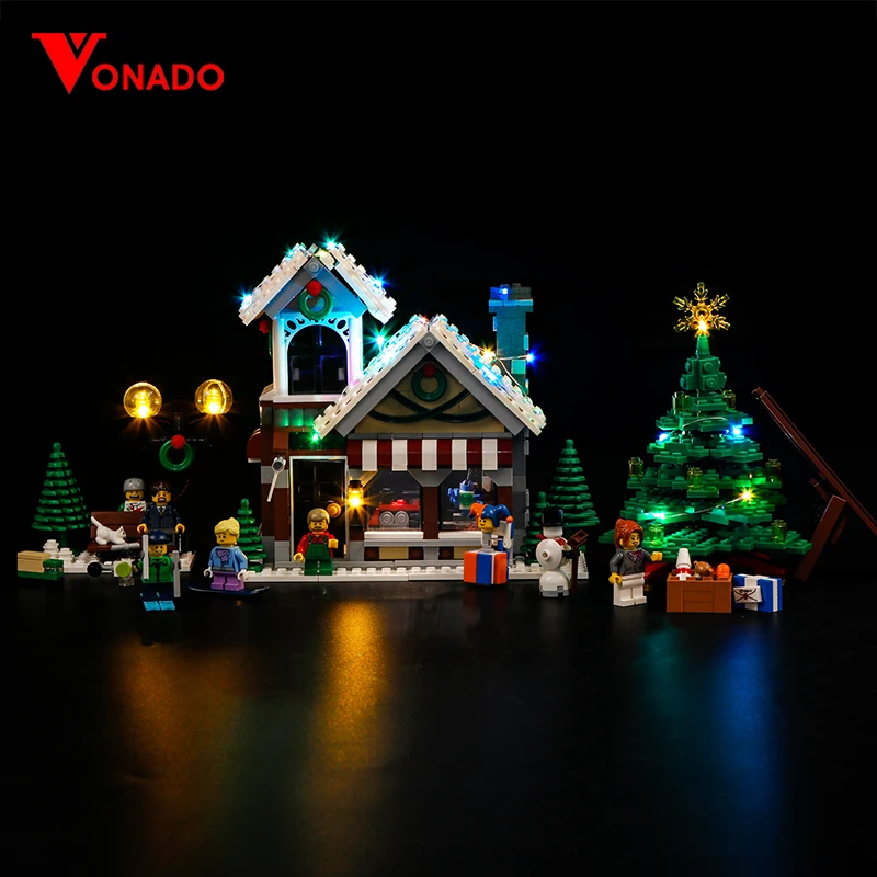 LED Light Set For Christmas Gift 10249 Winter Village Toy Shop And 35019 DIY Toys Blocks Bricks Only Lighting Kit No Model