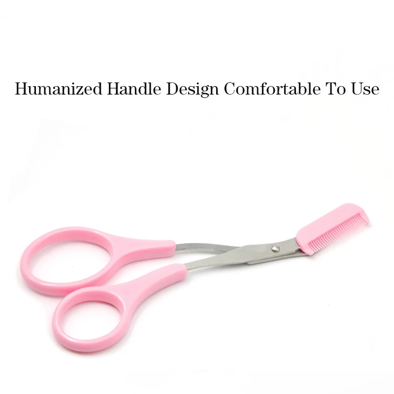 1 Pc Eyebrow Trimmer Scissors Comb Eyelash Hair Scissors Clips Shaping Eyebrow Razor For Make Up Tools