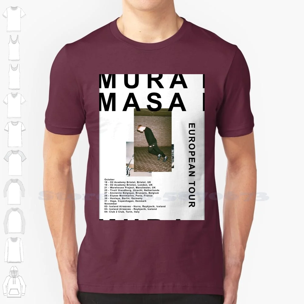 Mura Masa Europe Tour Poster 100% Cotton T-Shirt Edm Electronic Mura Masa