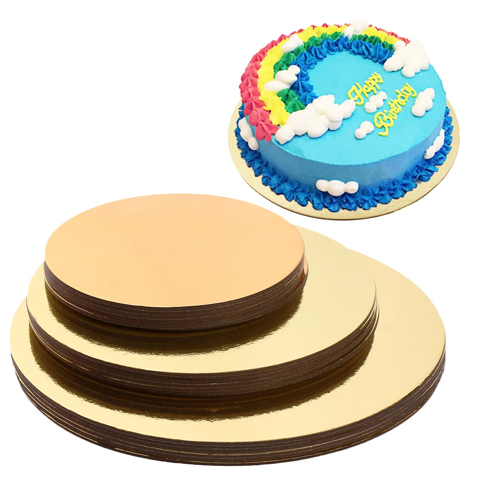 2mm Thick Round Bottom Bracket Cake Boards Set of 18 Cake Circle Bases 6 Inches, 8 Inches, and 10 Each Size 6 Slice