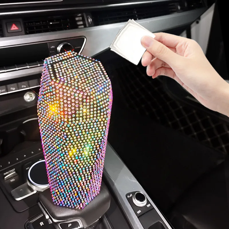 Car Diamond Trash Can Practical Storage Box Rhinestone Trash Bin Organizer Garbage Holder Trash Paper Dustbin Car Supplie