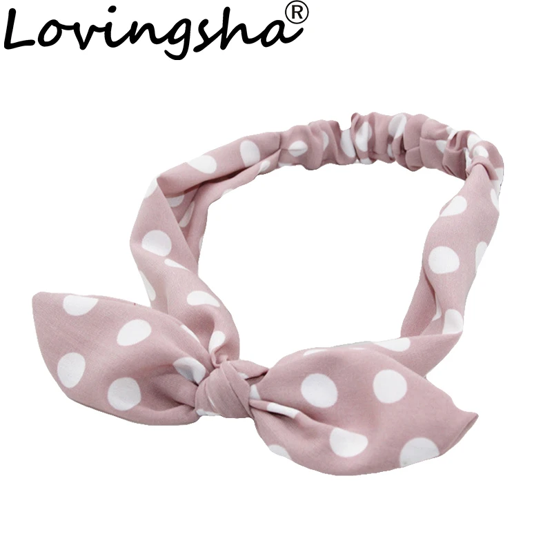 LOVINGSHA Big Dot Design Hair Tie Cute Ladies Hair Accessories For Women Bow Hair Holder Rope Female Headbands Turban FD094