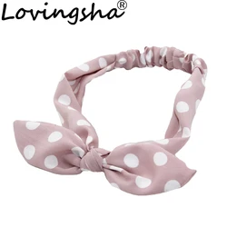 LOVINGSHA Big Dot Design Hair Tie Cute Ladies Hair Accessories For Women Bow Hair Holder Rope Female Headbands Turban FD094