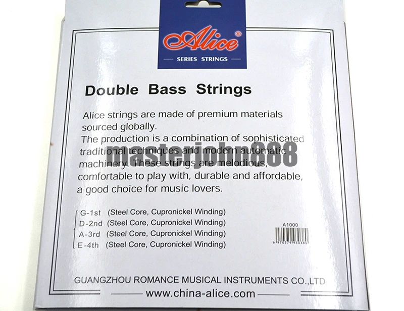 Alice A1000 Double Bass Strings 4-String Steel Core Cupronickel Winding 1st-4th Strings Box Set Free Shippng