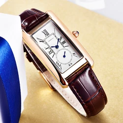 WIEDERGEBURT Marke Uhr Frauen Elegante Retro Uhren Mode Damen Quarz Uhren Uhr Frauen Casual Leder frauen Armbanduhren