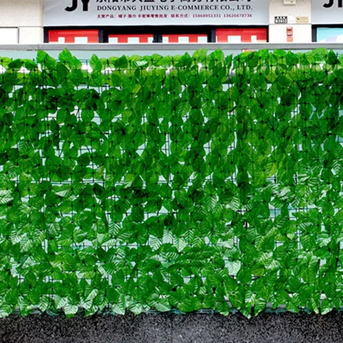 인공 잎 프라이버시 울타리, 잔디 롤 벽 발코니 조경 울타리, 식물 스크린 패널, 회양목 울타리 뒤뜰 장식, 0.5x3m 