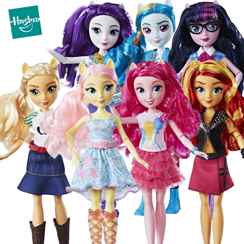 My Little Pony Equestria Girls Rainbow Girl Dash Fluttershy Action Figures Classic for Children Baby Birthday Gift Girl Bonecas