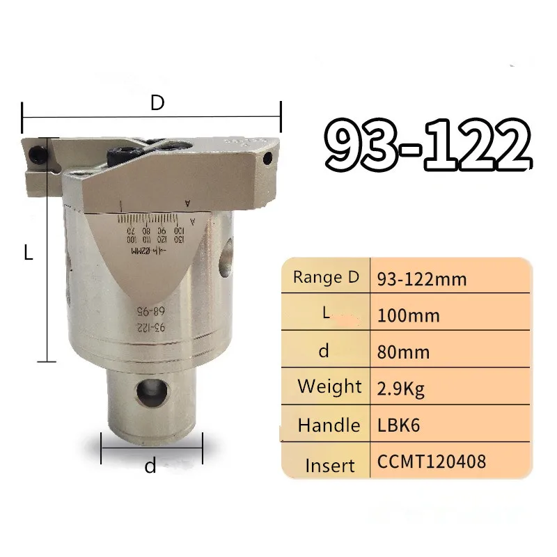 High precision TWE93122 Twin-bit Rough zigzag or sawtooth Boring Head cutter used for deep holes,CCMT120408 insert, boring tool