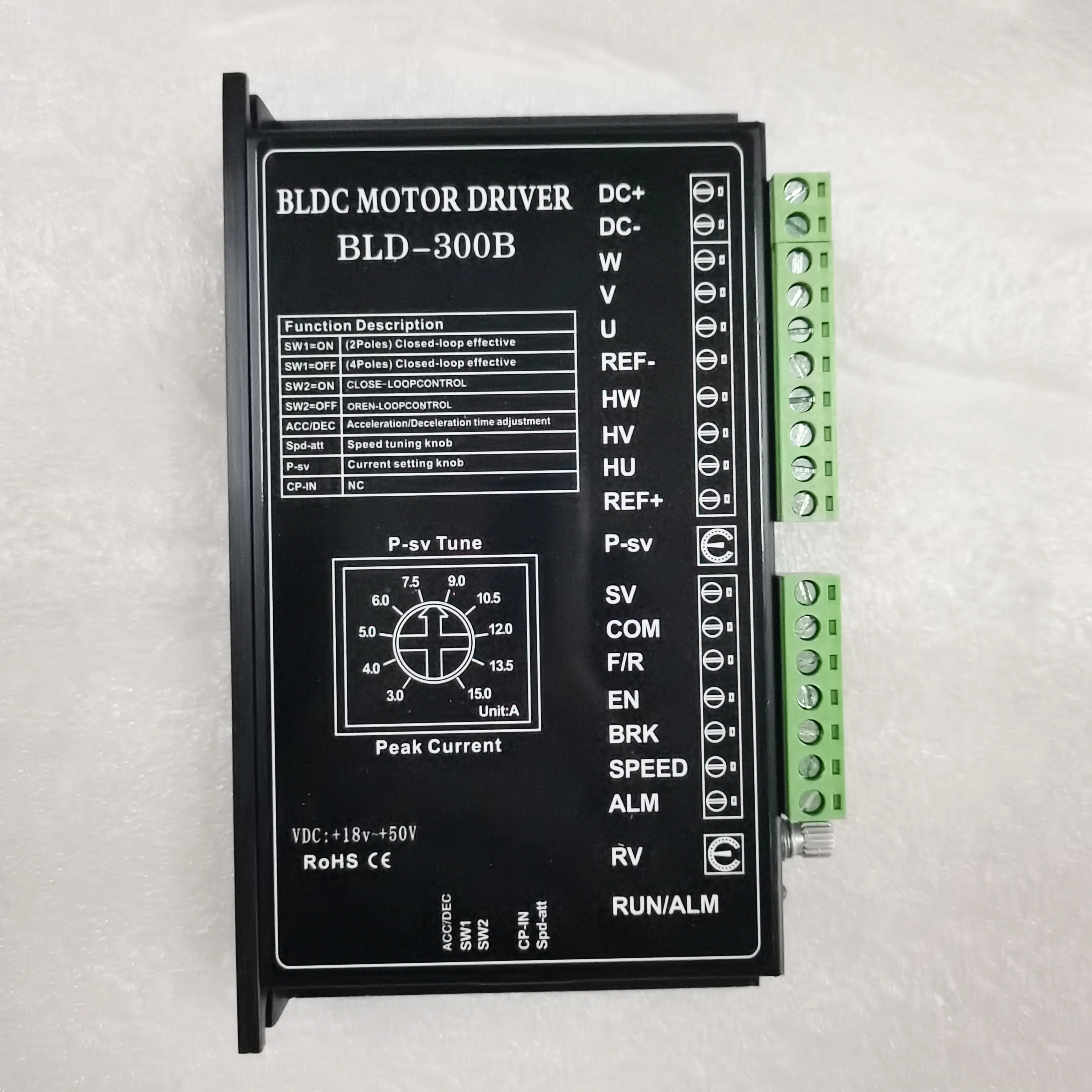 BLD-300B 300W 24V 36V 48V BLDC Motor Driver 18V-50V DC Brushless Motor Driver Controller