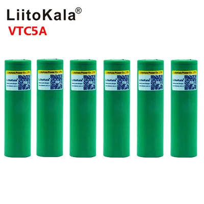 LiitoKala 3.7V 2600mAh VTC5A újratölthető Li-Ion akkumulátor