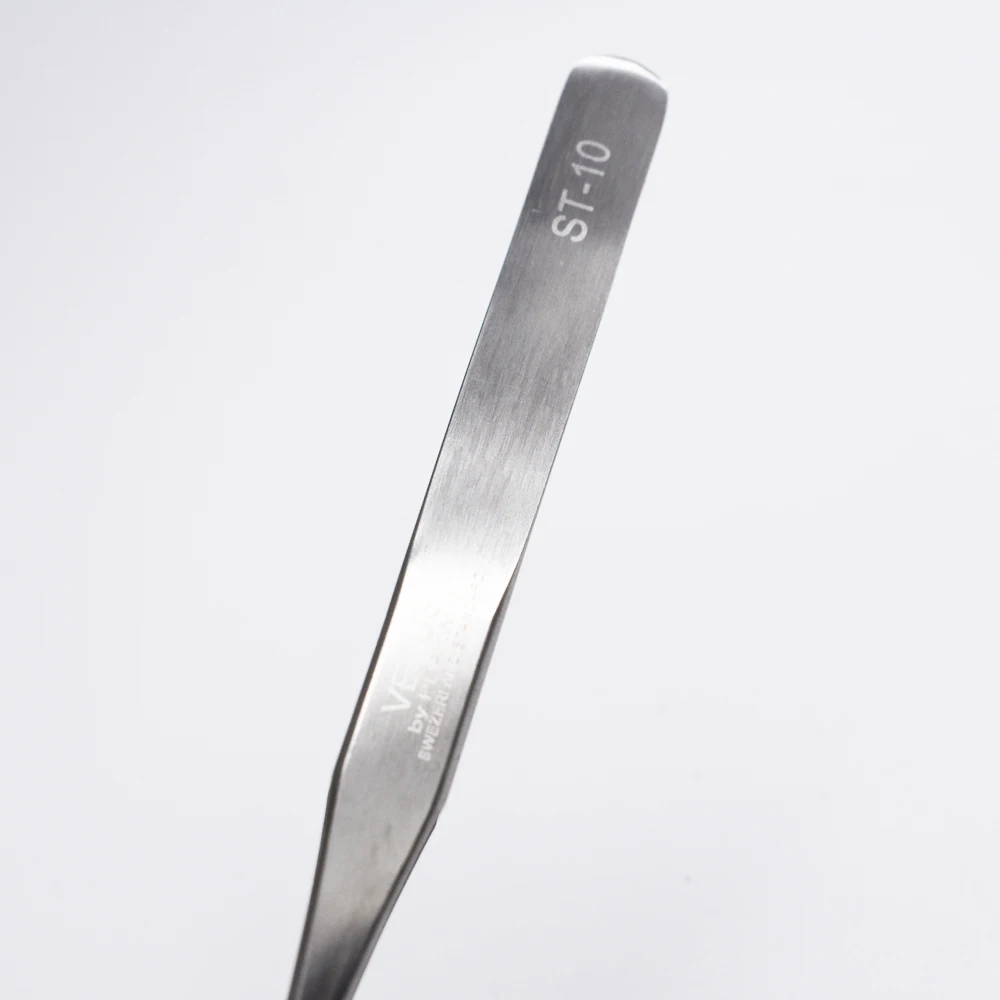 NEW 1pc Precision Stainless Steel Tweezers Diy Vetus Switzerland Tweezers Repair Tools ST-10