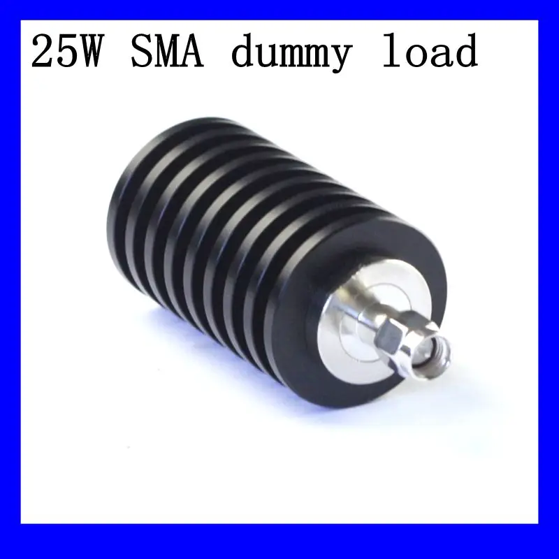 25W wtyk męski SMA RF koncentryczne zakończenie obciążenie atrapa 3GHz/4GHZ/6GHZ 50ohm niklowane złącza z nasadką akcesoria