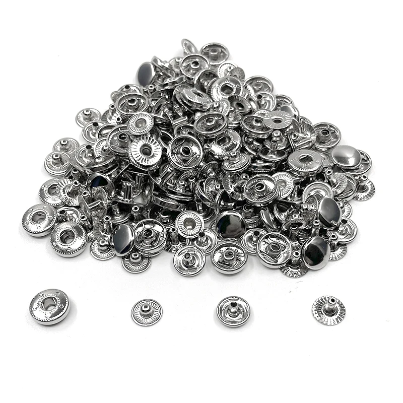 Bottoni automatici da 8mm rivetto riparazione cucito argento/dorato/nero/bronzo chiusura a scatto in metallo chiusura abbigliamento per bambini