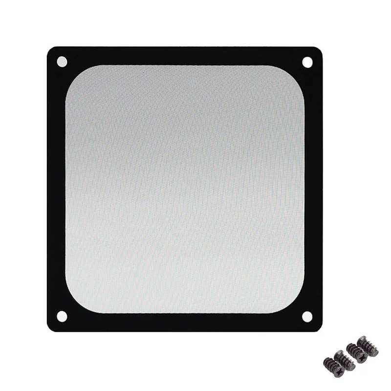 PC Dust Magnetic Filter 12CM 14CM 8CM w/ Screws,Magnetic Frame Black Mesh Dustproof Cover for Case Fan 120x120mm 140x140mm,80x80