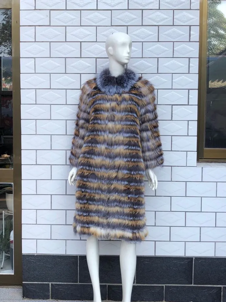 2025Rex Rabbit Fur Fox Fur Coats Women Silver Fox Natural Fur Coats  Autumn Knitted Long Genuine Fur Jackets Vest Ladies Fashion