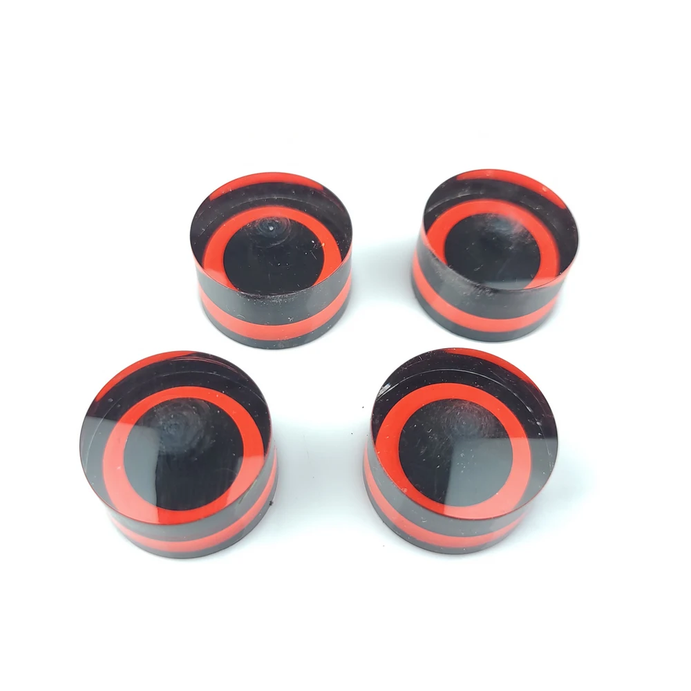 4 Pcs Guitar Control Knobs for 6mm Red Abalone Speed Volume Tone Potentiometer Knob Compatible with LP SG Electric Guitar KSP82