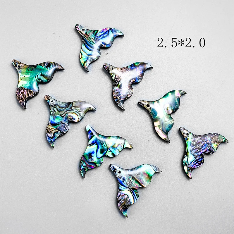 5 pz Abalone naturale conchiglia coda di pesce pendenti Charms madreperla Shell per gioielli fai da te fare coda di pesce conchiglia regalo 25*20mm