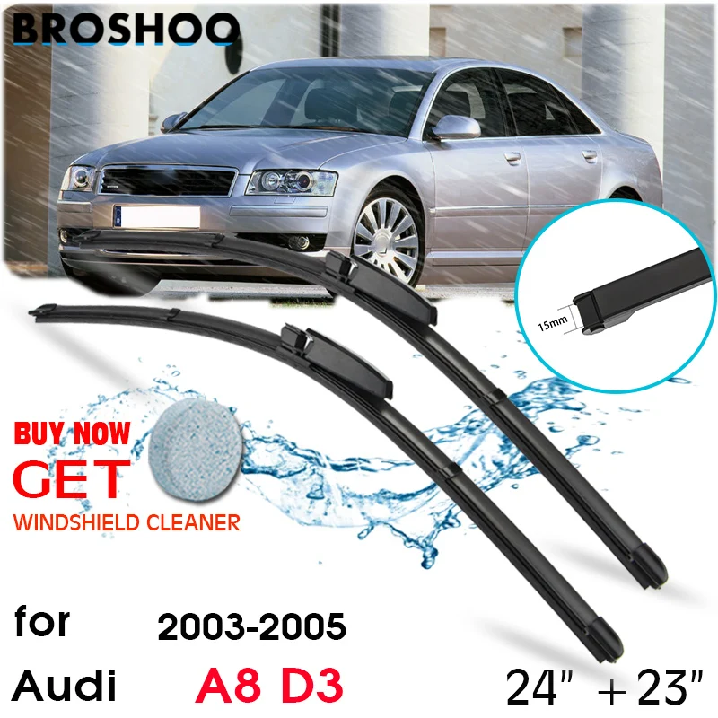 

Car Wiper Blade Front Window Windscreen Windshield Wipers Blades Slider Auto Accessories For Audi A8 D3 24"+23" 2003-2005