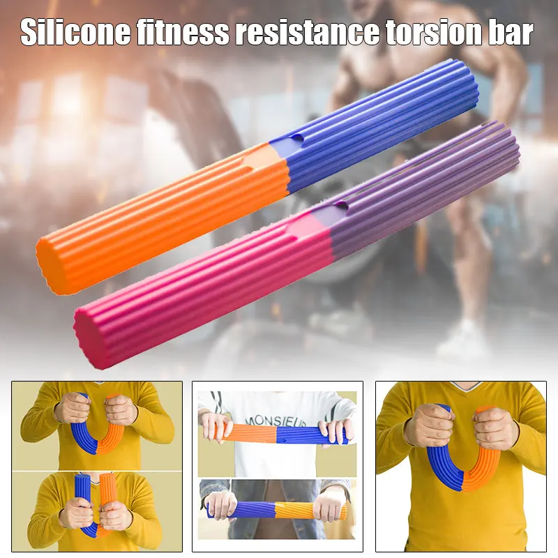 Fitness Resistance Bar Flexible Torsion Grip Bar Strength Training Exercise Tool for Home Gym