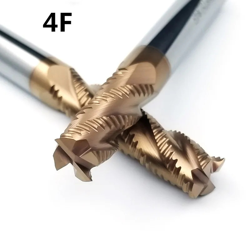 HRC60 16 Mm 18 Mm Karbida Roughing End Mills Panjang 100 Mm Penggilingan Cutter 4 Seruling 3F Bubut End Mill alat untuk Baja Aluminium Hidup Seadanya