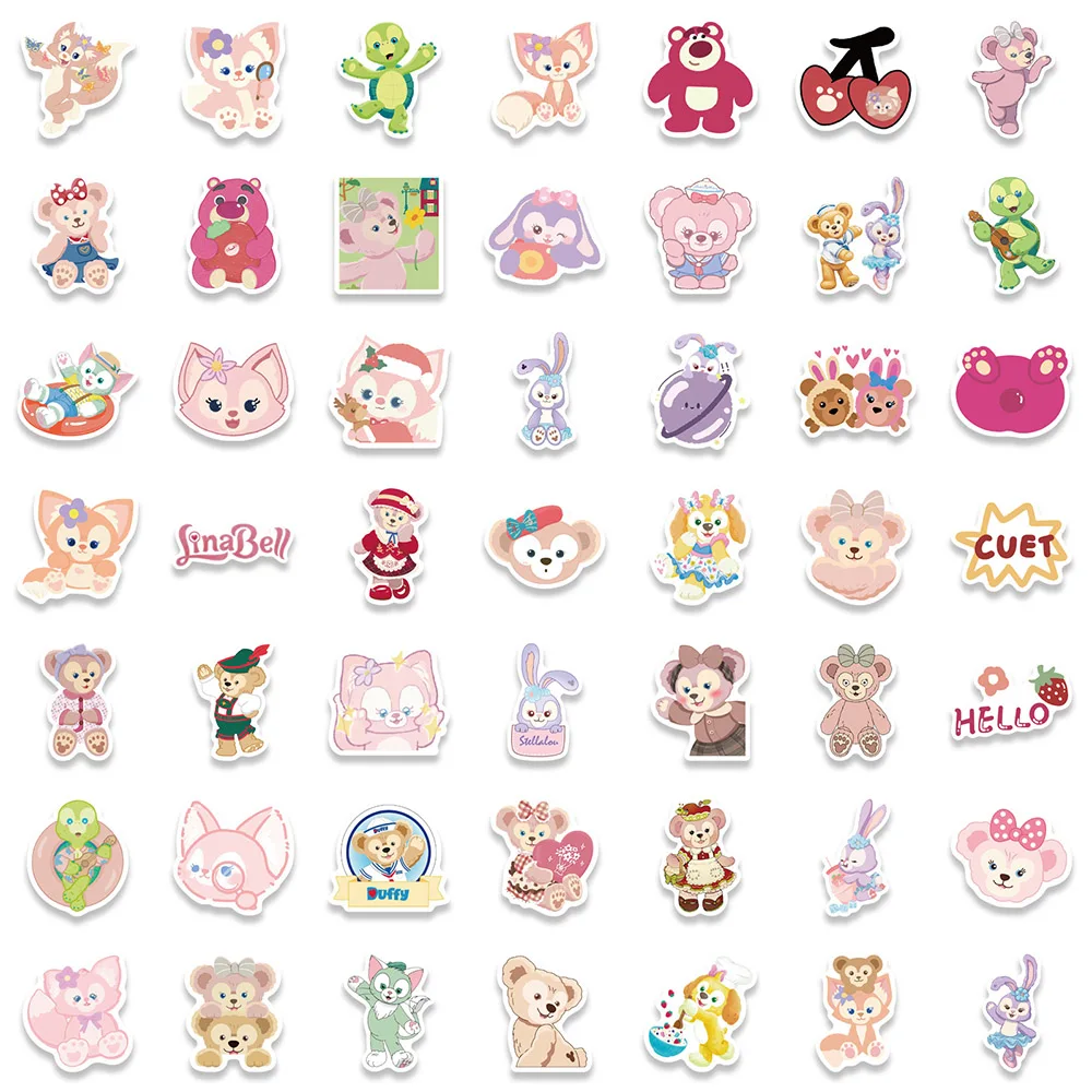 10/30/50/100pcs Disney Cute LinaBell Duffy Bear Graffiti Stickers Cartoon Decals Kids Toy Scrapbook Diary Laptop Phone Sticker