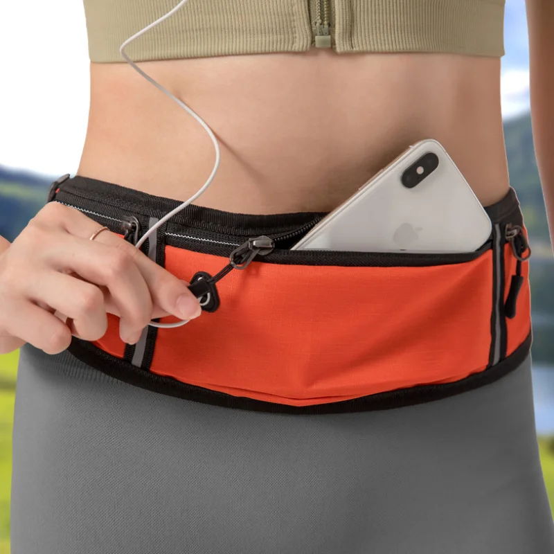 Riñonera para correr para hombre y mujer, funda para cinturón deportivo, para el teléfono móvil, bolso escondido, para el gimnasio