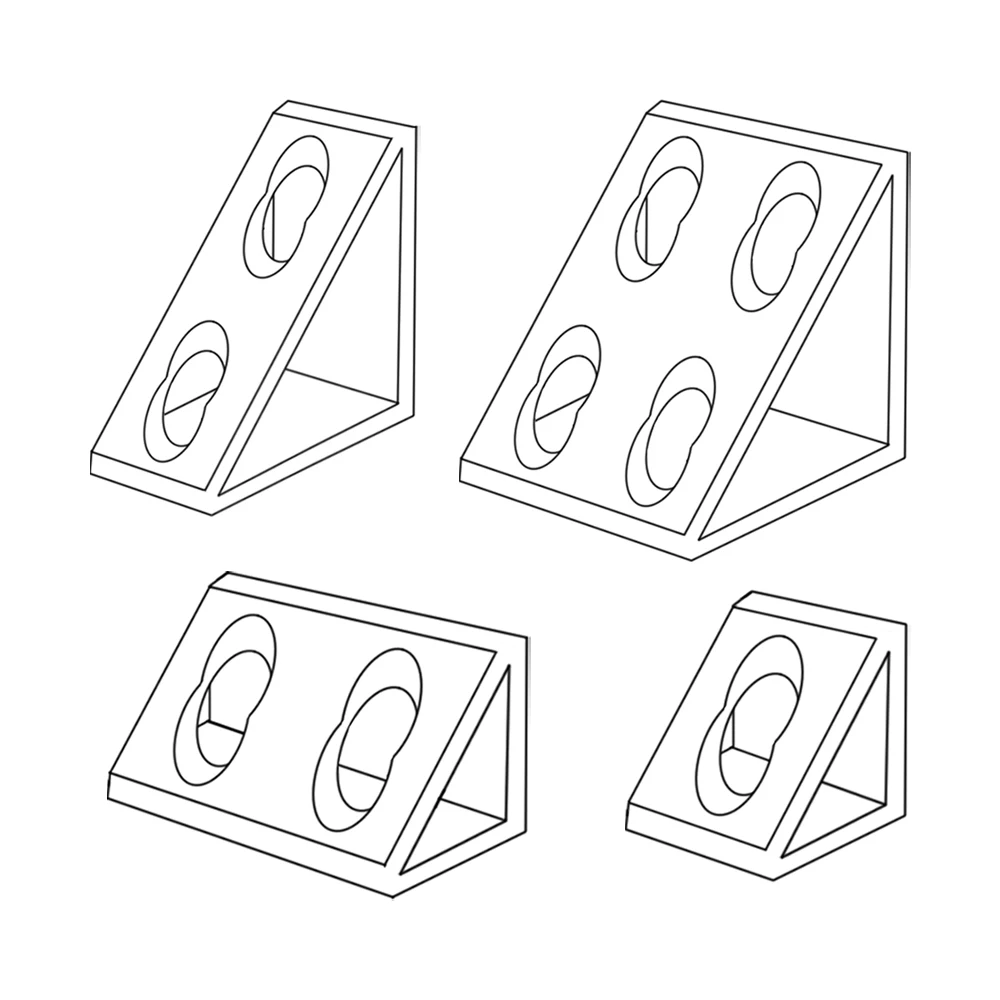 CNC Finish Machining of Aluminum Right Angle Parts with Heavy Angle Code and Solid Angle Pieces 2020 3030 4040 2040 3060 4080