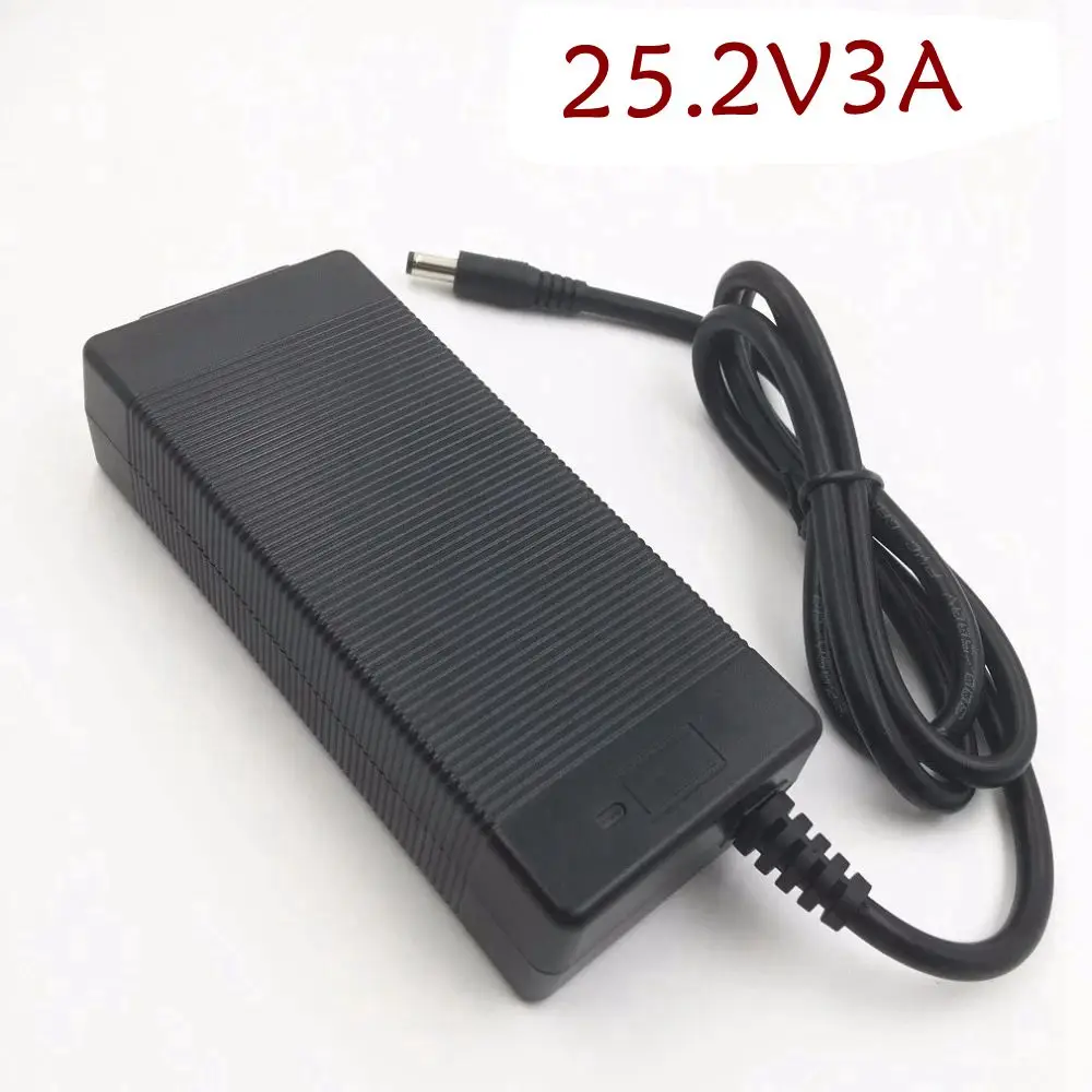 

Polymer Li-ion Battery Charger, 25.2V, 3A, for 6 Series, 21.6V, 22.2V, 14500, 14650, 17490, 18500, 18650, 26500