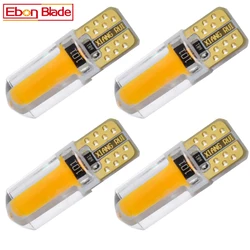 4X Amber Orange T10 W5W Silicone COB LED Car Wedge Marker Indicator Light WY5W 194 2825 Auto Parking Bulb Turn Side Lamp 12V DC
