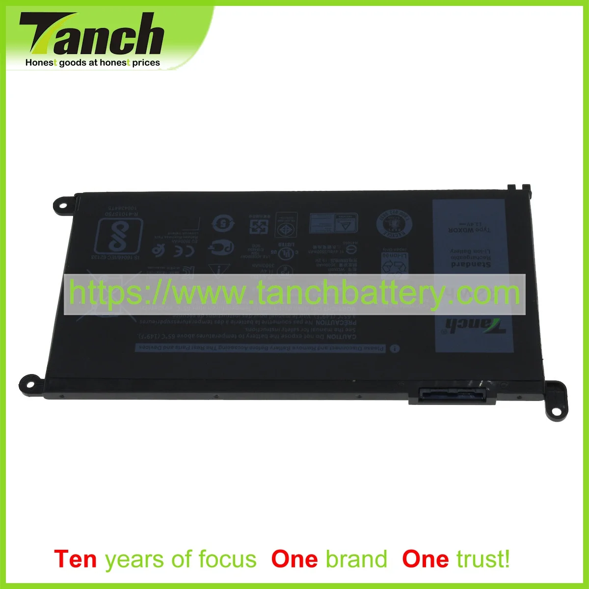 

Tanch Laptop Batteries for DELL P66F001 WDX0R P69G P74G P58F P32E001 03CRH3 8YPRW FC92N 0 0Y3F7Y P62F P26T001,11.4or11.46V 3cel