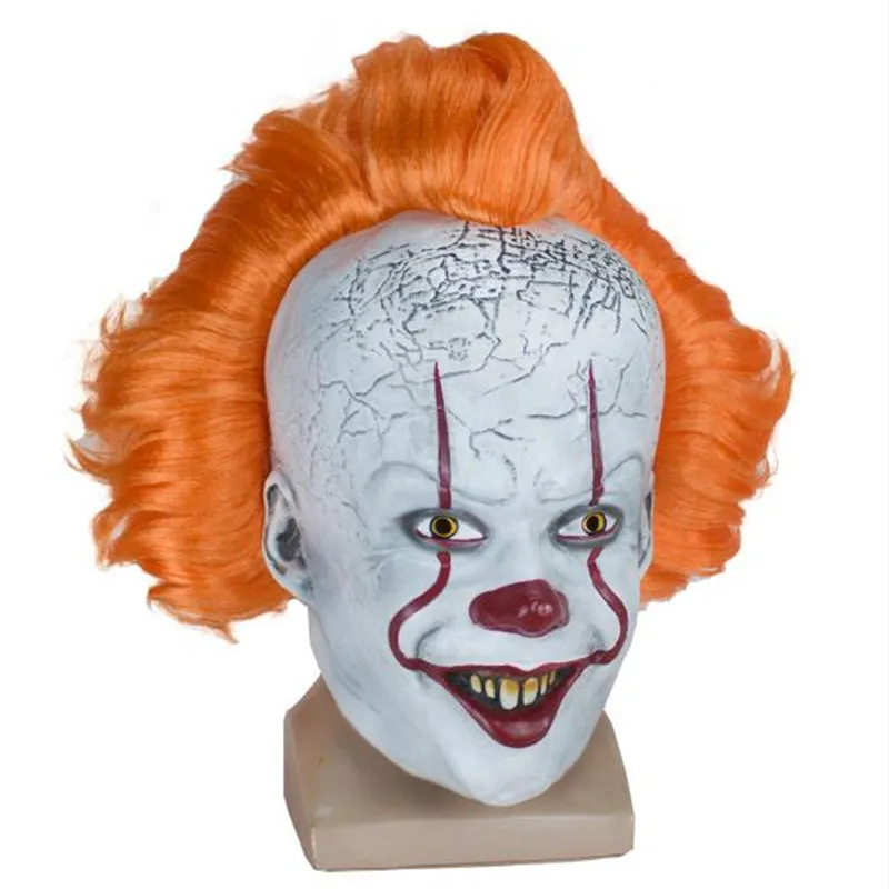 Halloween Horror Sorcerer Clown Mask Latex Full Face Mask For Masquerade Halloween Party Escape Dress Up Party Mask for Adult