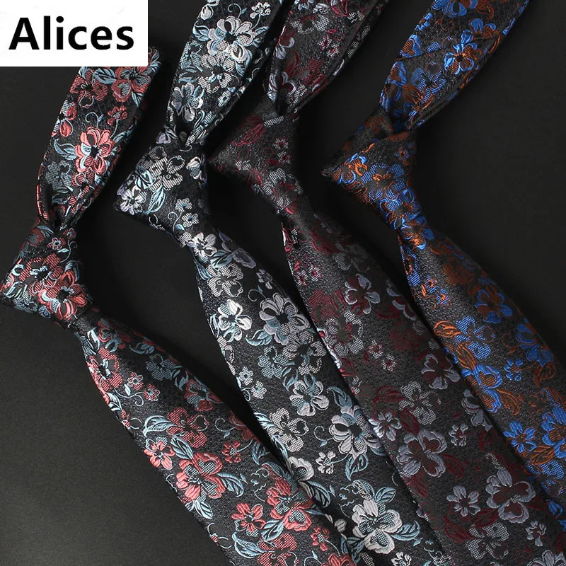 Narrow Casual Trend Men's Ties 6cm High Quality 1200 Needle Jacquard Woven Paisley Flower Necktie Factory Wholesale Customize