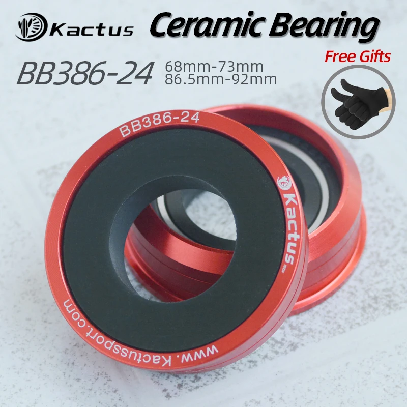 Bottom Bracket Ceramic Bearing fit for Shimano Sram GXP Rotor Aldhu Cranksets 24mm Axis Pressfit 46mm BB386-24(22) Bike Frame