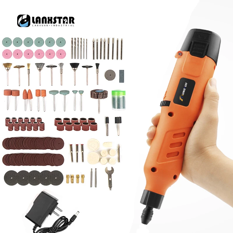 

Lanxstar Electric Drill Battery Drill Machine 12v Engraver Rechargeable Batteries Polishing Drilling For Dremel Accessories