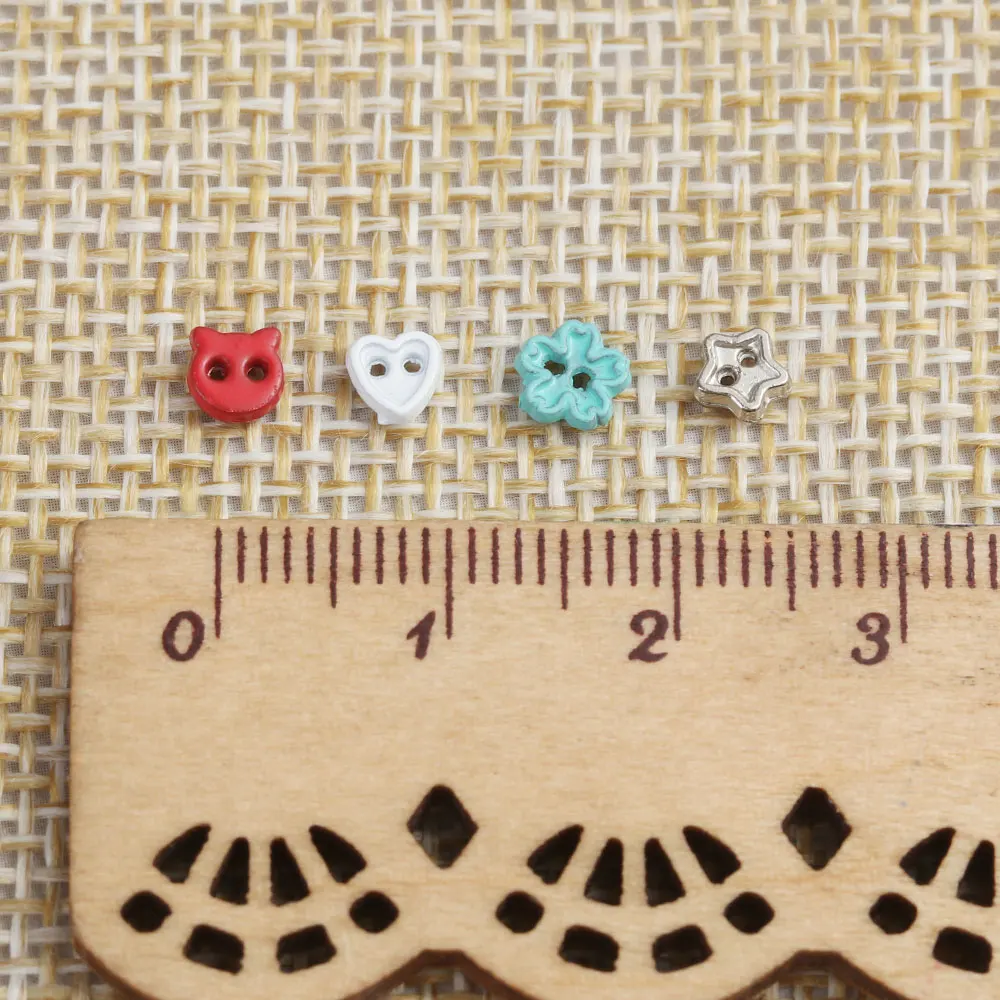 20Pcs 4mm Mini Buttons Flower Shape Metal Buckle Doll Clothes Buckles DIY Sewing Material Dolls Clothing Accessorie