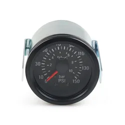 Universal Fuel Pressure Gauge Liquid 0-150 Psi 0-10 bar Pointer Oil Press Meter Mechanical Oil Pressure