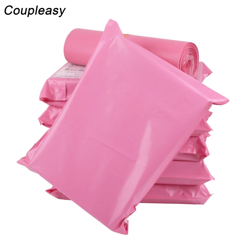 100Pcs/Lot Pink Plastic Shipping Bags Waterproof Mailing Envelopes Self Seal Adhesive Poly Mailers Thicken Courier Bags 8 Sizes