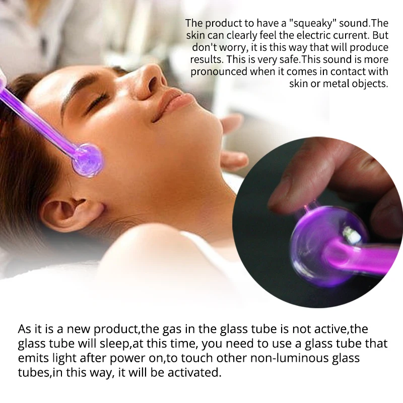 DARSONVAL Apparatus High Frequency Facial Machine Acne Tools Face Massager D\'arsonval Skin Care Beauty Spa Darsonval For Hair