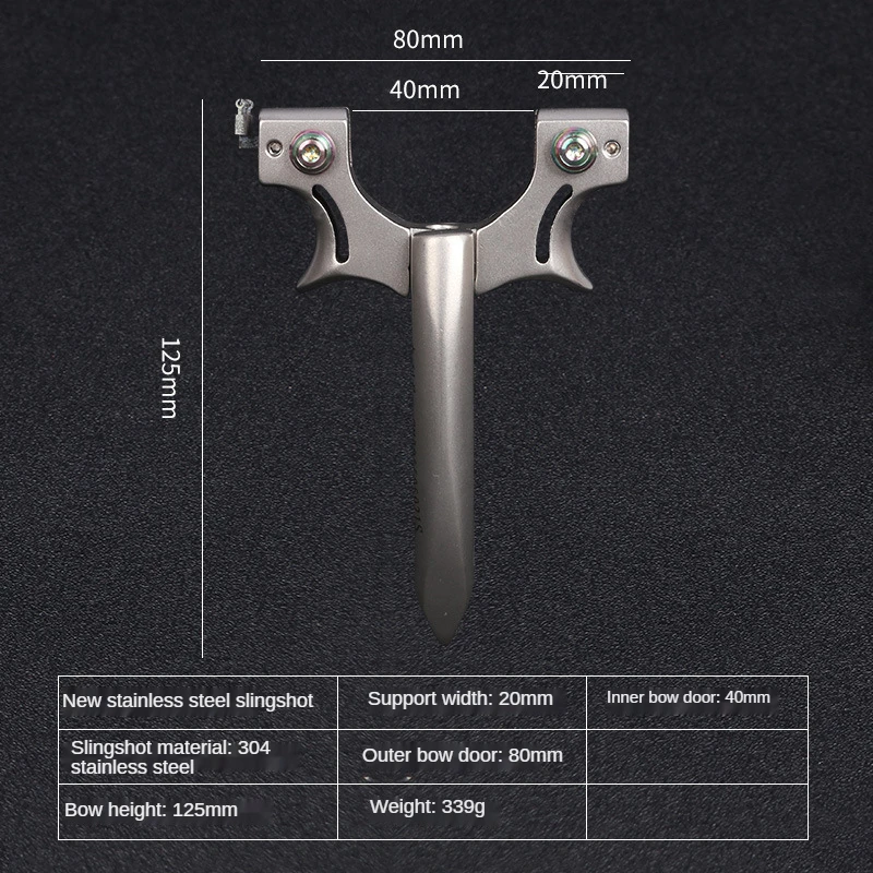 Imagem -04 - Estilingue Tiro Estilingue para a Caça Faixa de Borracha Plana Catapult Esportes ao ar Livre Caça Aves Alta Qualidade Aço Inoxidável