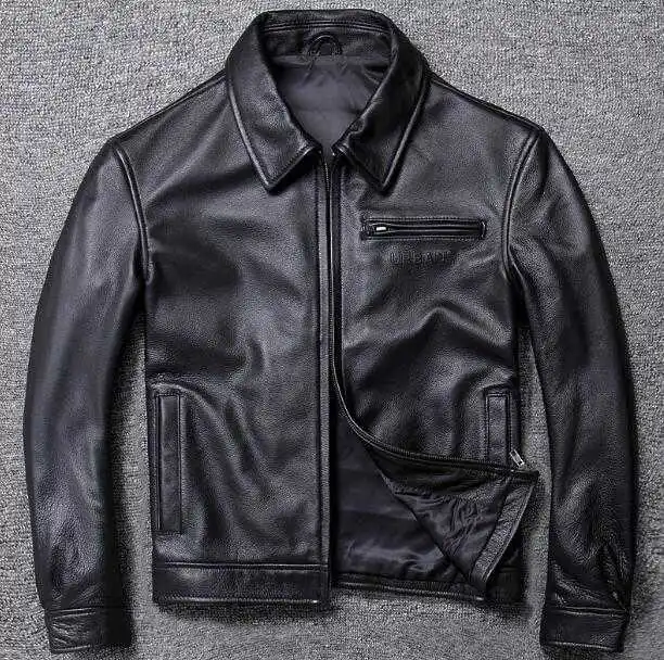 

Black Real Leather Jackets Men Motorcycle Bomber Jacket Male Business Casual Genuine Leather Coats Autumn Winter Brand Clothing