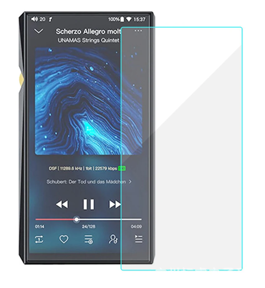 2 Pieces Scratch-Proof Front Screen Tempered Film For FiiO M11 / M11 pro Music MP3 Player