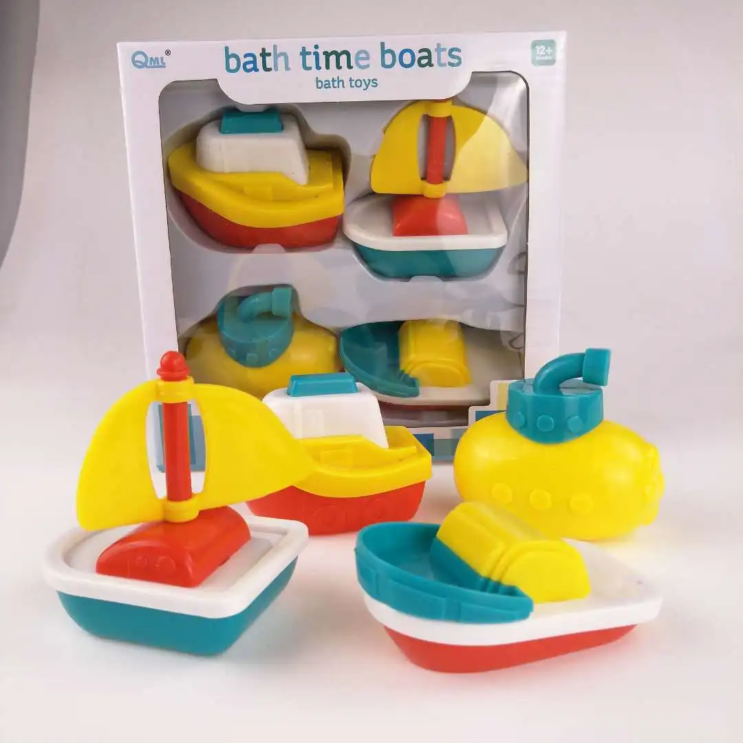 Bath Toys For Kids Cognitive Floating Boat Speedboat Sailboat Submarine Baby Bathing Time Toddler Children Gift Beach Pool Float