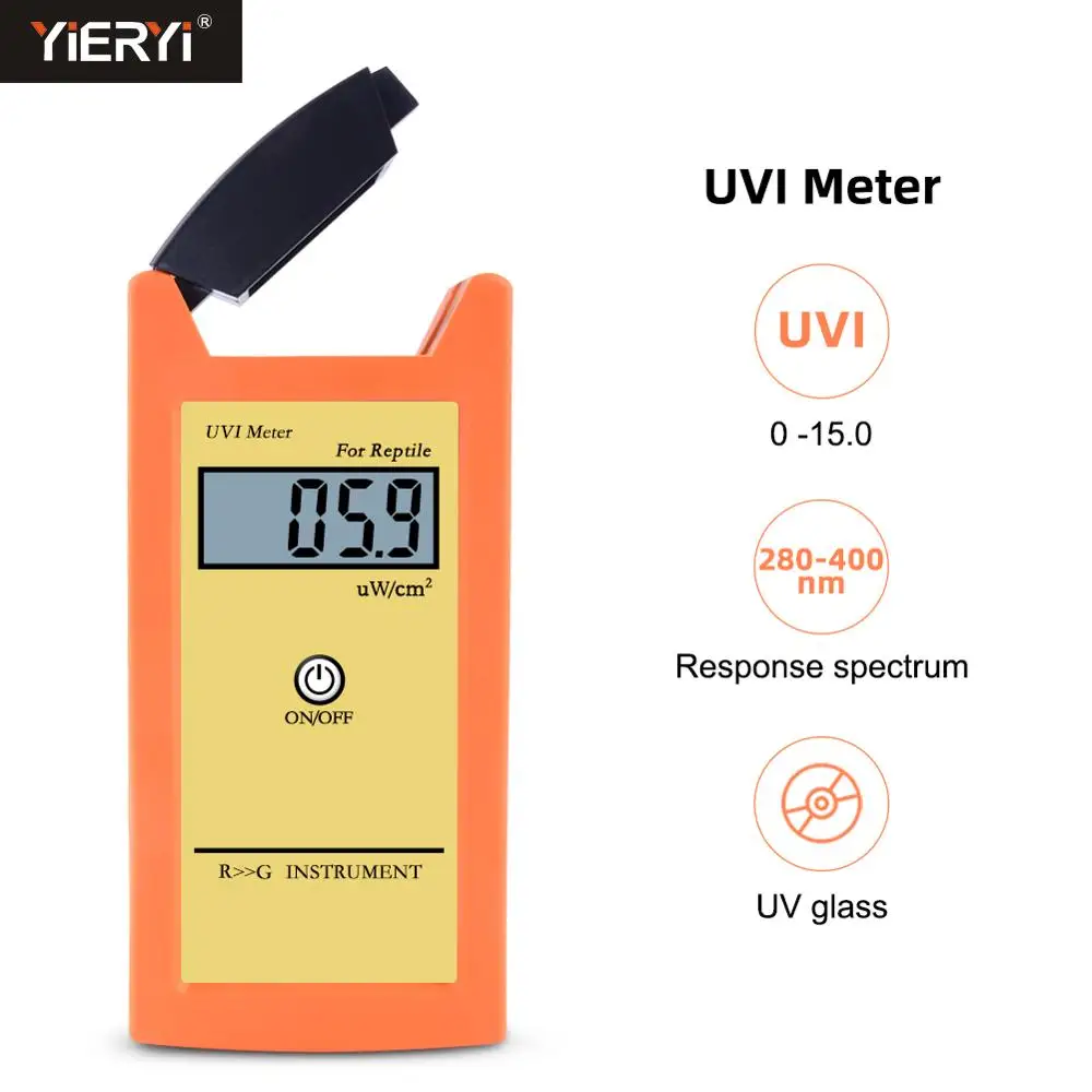 

Yieryi Digital UVI Meter ± 10% REF. NIST High Precision Sun Index Tester UVI Ultraviolet Intensity Photometric Measurement Tool