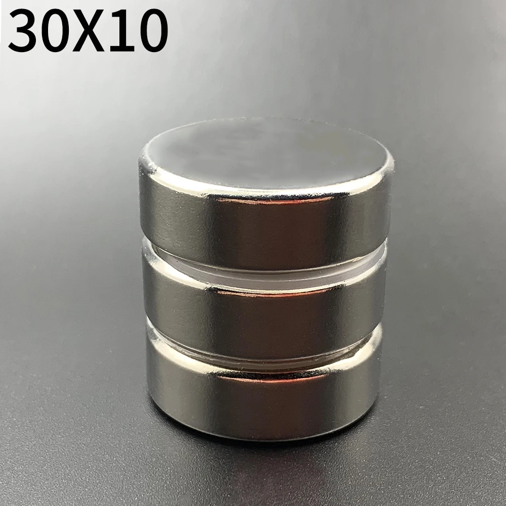 1Pcs Neodymium Magnet 30x10 N52 NdFeB Round Super Powerful Strong Permanent Magnetic imanes Disc 30*10