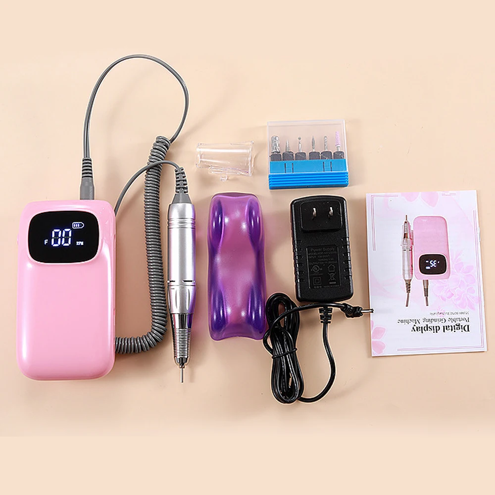 35000rpm elétrica manicure máquina de perfuração conjunto unhas fresa broca bit prego arquivo kit rechargable polimento ferramentas