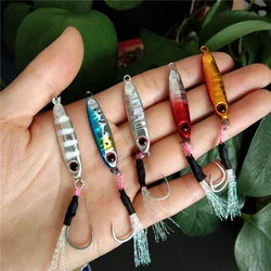 Swolfy 5PCS/LOT 35mm 6g Micro JIG Fishing Bait Rockfishing Mini Bait with Single Hook Isca Artificial Lure Microjig Jigging Lure